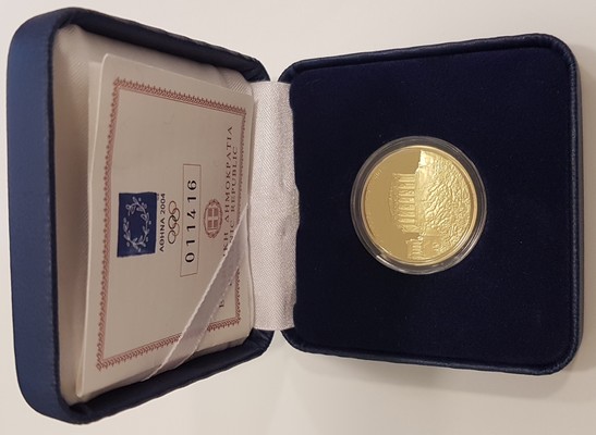 Griechenland MM-Frankfurt Feingewicht: ca. 10g Gold 100 EUR (Gedenkmünze)   Akropolis 2004 PP