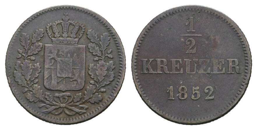  Altdeutschland, Kleinmünze 1852   