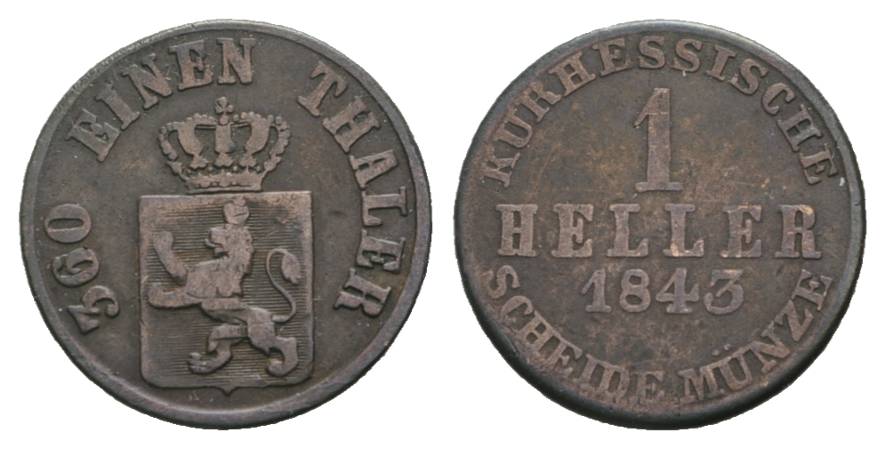 Altdeutschland, Kleinmünze 1843   