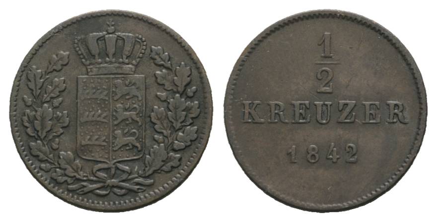  Altdeutschland, Kleinmünze 1842   