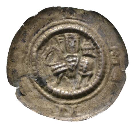  Mittelalter, Brakteat, Thüringen, vgl. Fd. Ohrdruf II 202/203, 0,39 g   