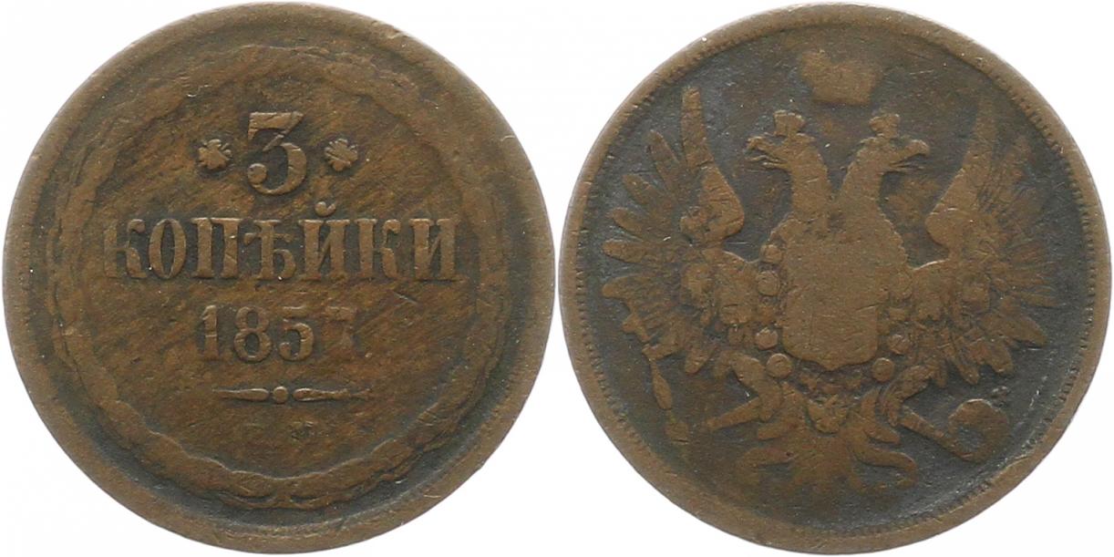  8267  Russland 3 Kopeken   1857   