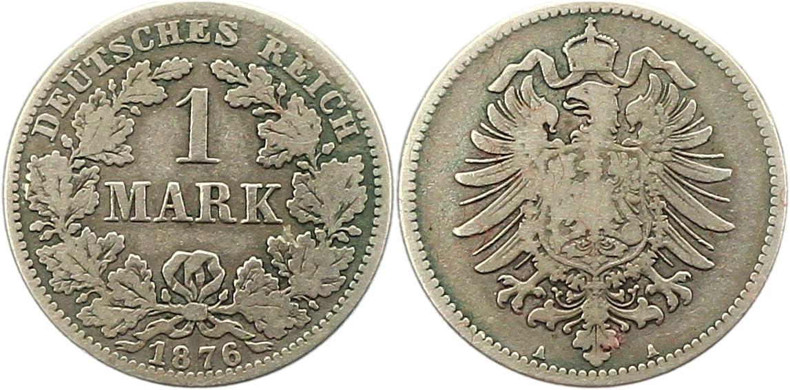 8335 Kaiserreich 1 Mark Silber 1876 A   