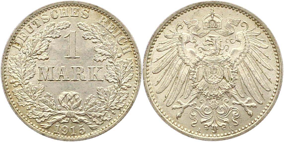  8371  Kaiserreich 1 Mark Silber 1915 A   