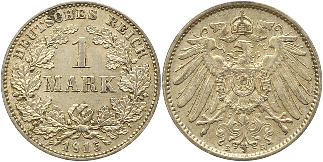  8373  Kaiserreich 1 Mark Silber 1915 E   