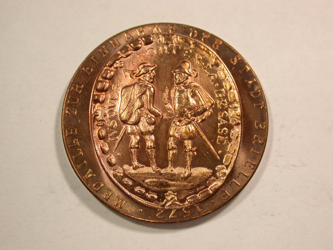  B47 Medaille auf Brielle 1572 43mm/32,18 Gr. von Zeiss Jena PP  Originalbilder   