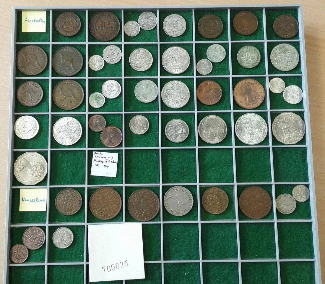  Australien/Neuseeland, 49 Kleinmünzen(Originalbilder per Email können angefordert werden!)   
