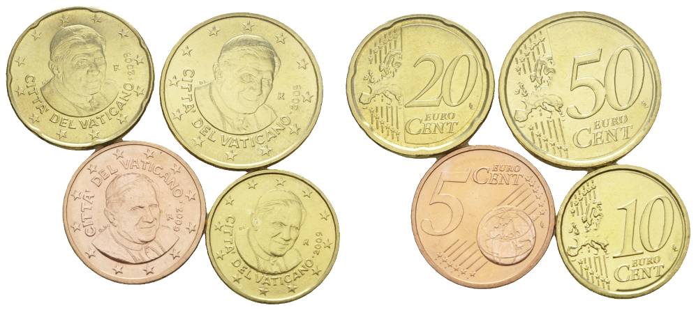  Vatikan (4 Kursmünzen 2009)   