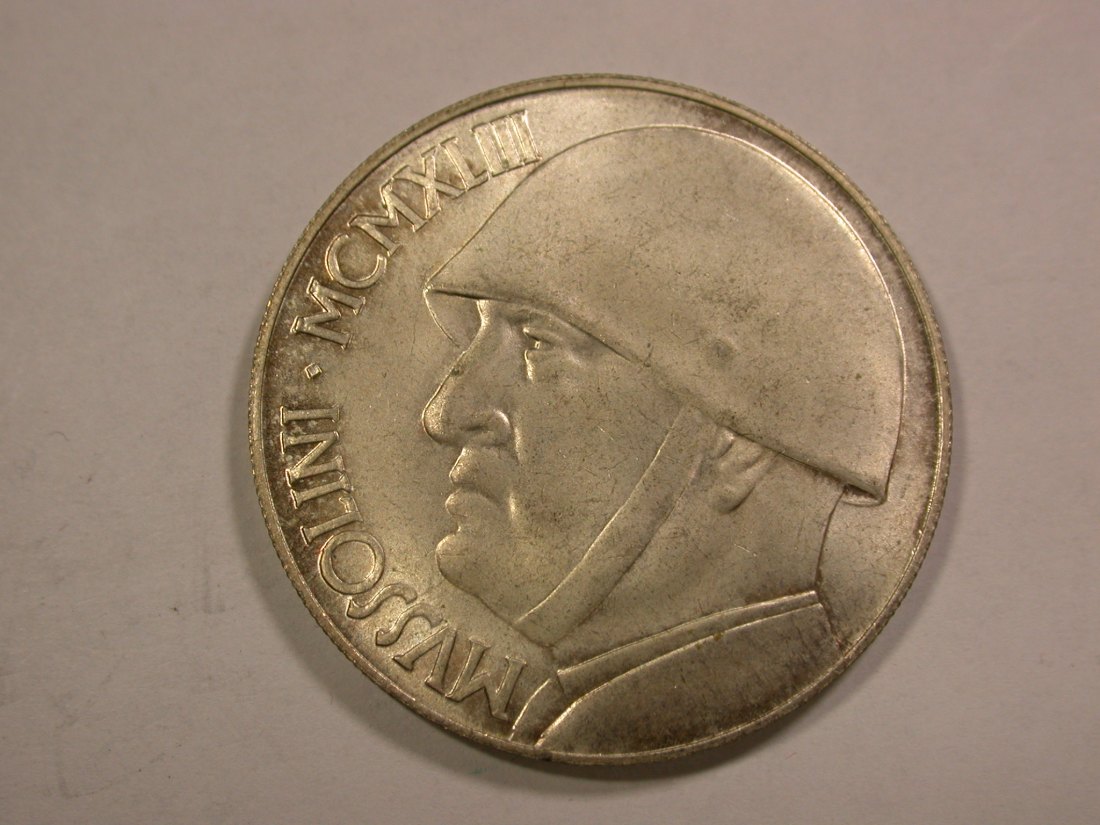 B18 Italien 20 Lire 1943 Mussolini Kopie 36mm/16,8 Gr. in ST   Originalbilder   