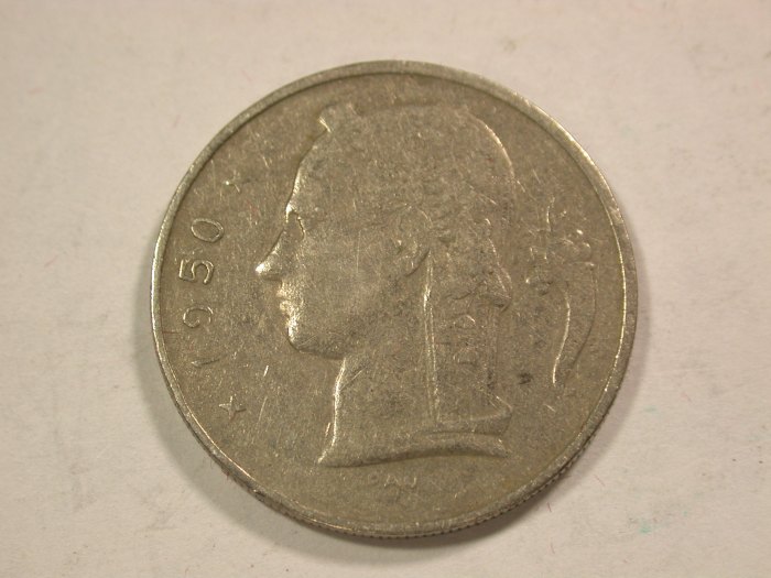  B18 Belgien  1 Franc 1950 in ss  Originalbilder   