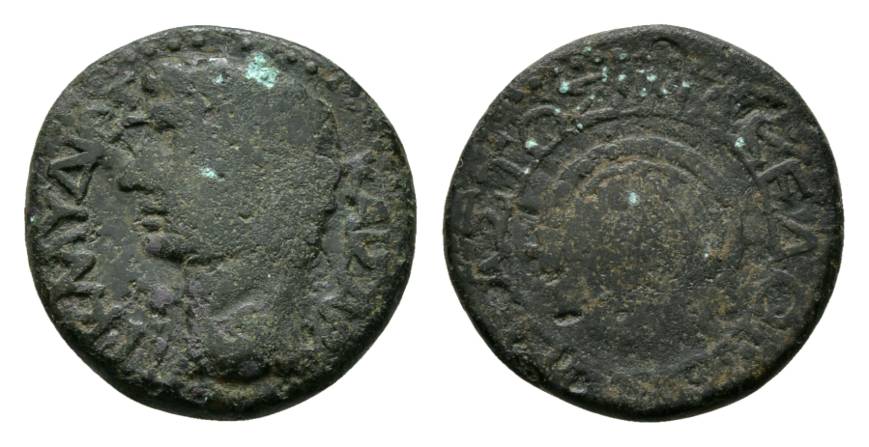  Antike, Makedonien, Claudius 41-54; Bronzemünze 9,25 g   