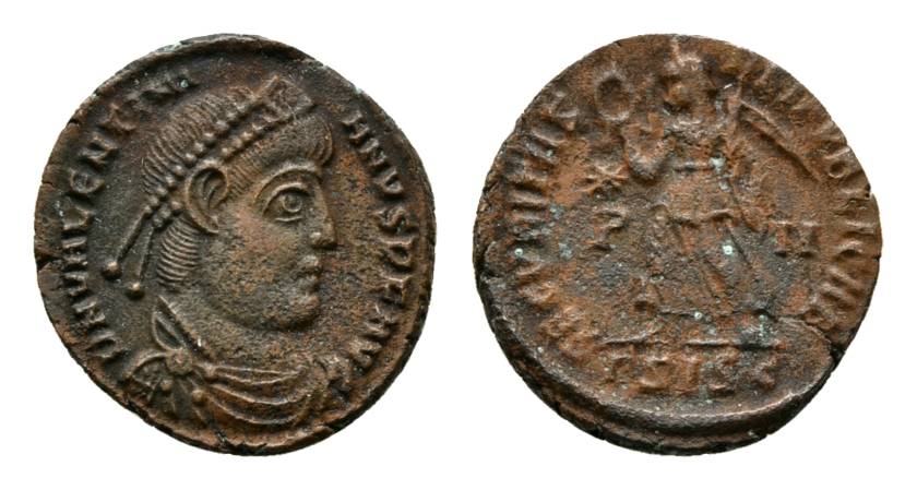  Antike, Valentinian I. 364-375; Bronzemünze 2,69 g   