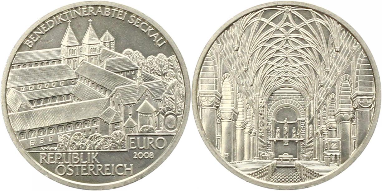  8704  Österreich 10 Euro Silber 2008 Benediktinerabtei Seckau   