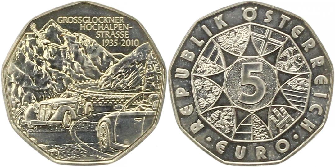  8721  Österreich 5 Euro Silber 2010 Großglockner Hochaltenstrasse   