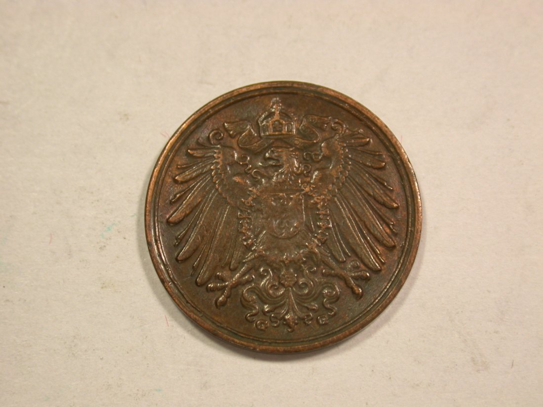  B20 KR 1 Pfennig 1912 G in ss   Originalbilder   