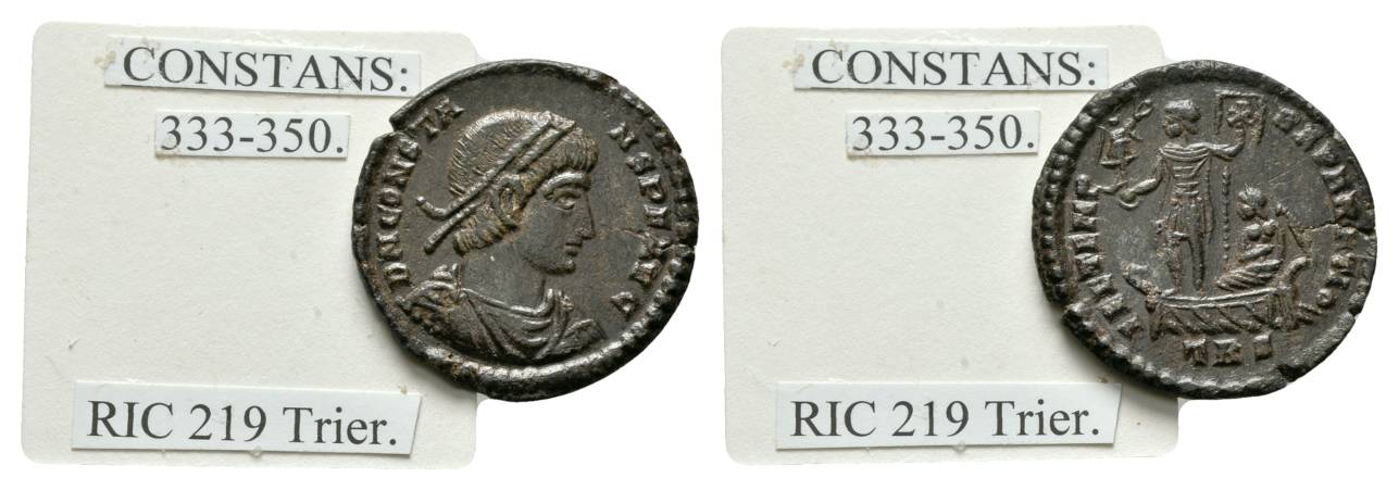  Antike; Constans; Bronzemünze 4,41 g   