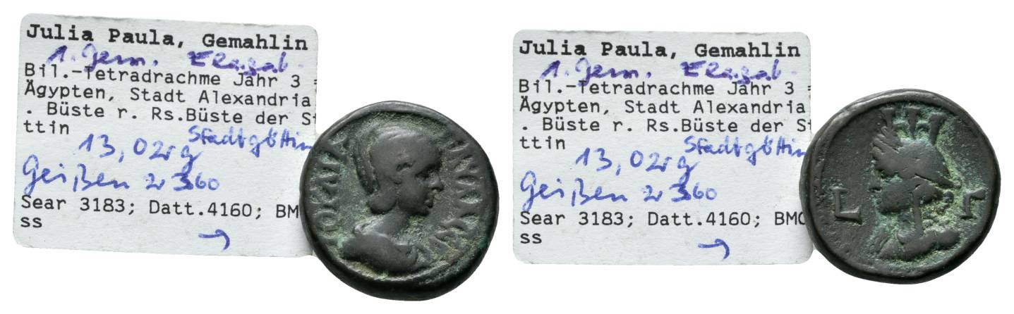  Antike; Bronzemünze 13,02 g   