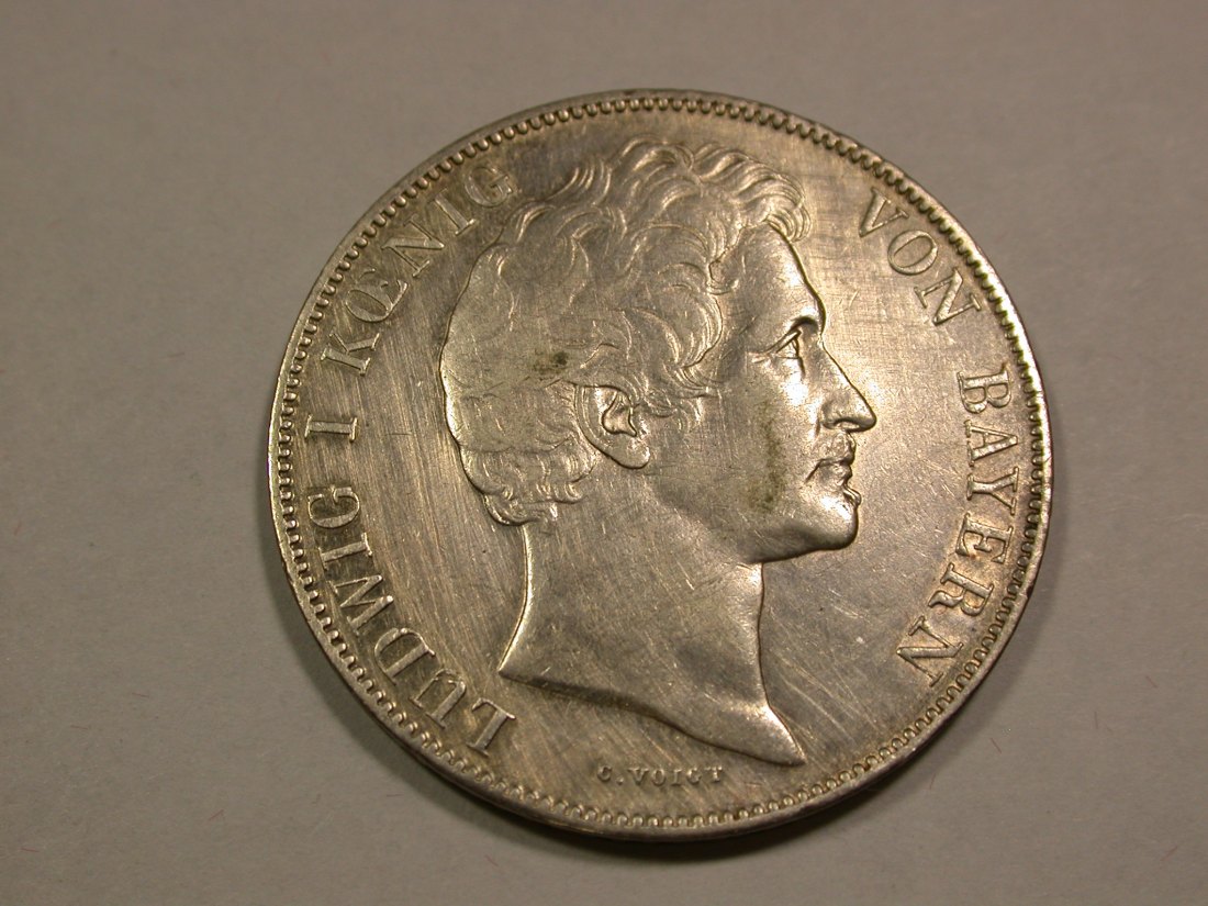  B48 Bayern  1 Gulden 1843 in ss+/ss-vz  Originalbilder   