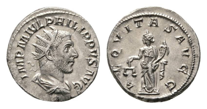  Antike; Philippus Arabs 244-249; Antoninian 4,66 g   