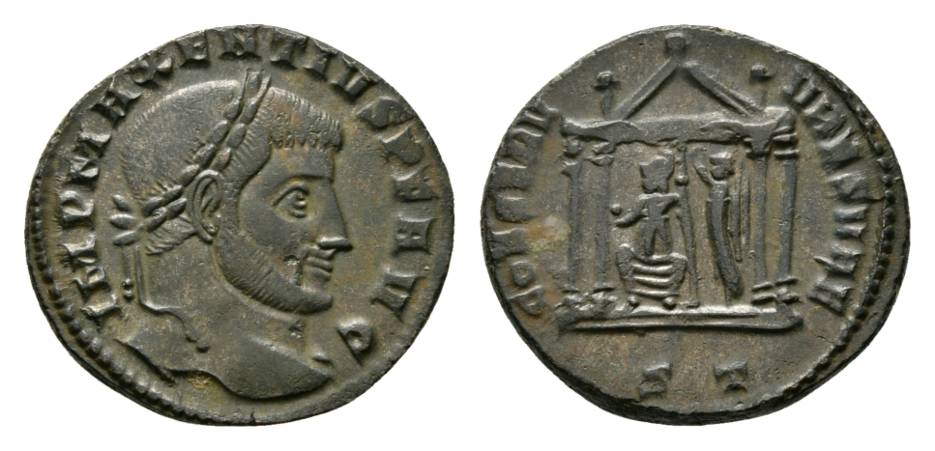  Antike; Maxentius 306-312; Bronzemünze 7,16 g   