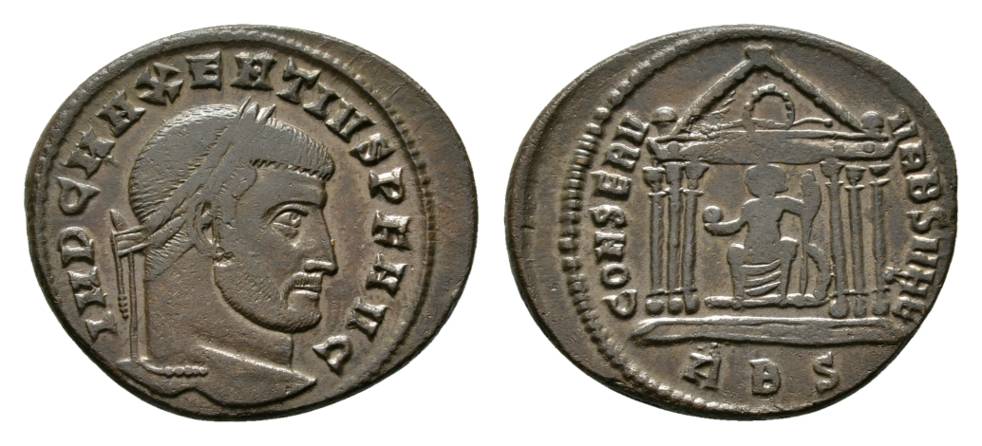 Antike; Maxentius 306-312; Bronzemünze 7,26 g   