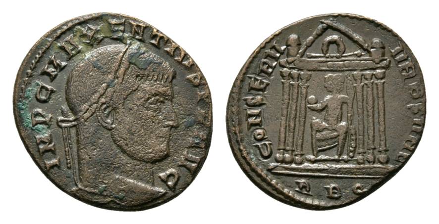  Antike; Maxentius 306-312; Bronzemünze 5,64 g   