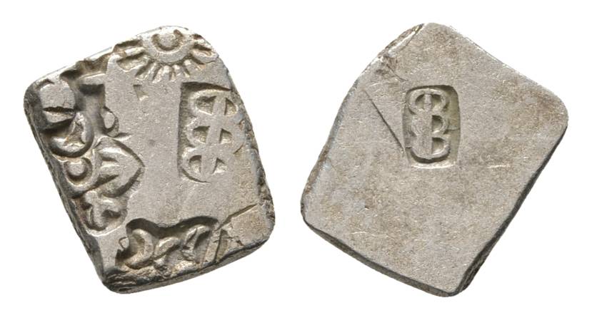  Antike; Indien Mauryan; Silber 3,23 g   