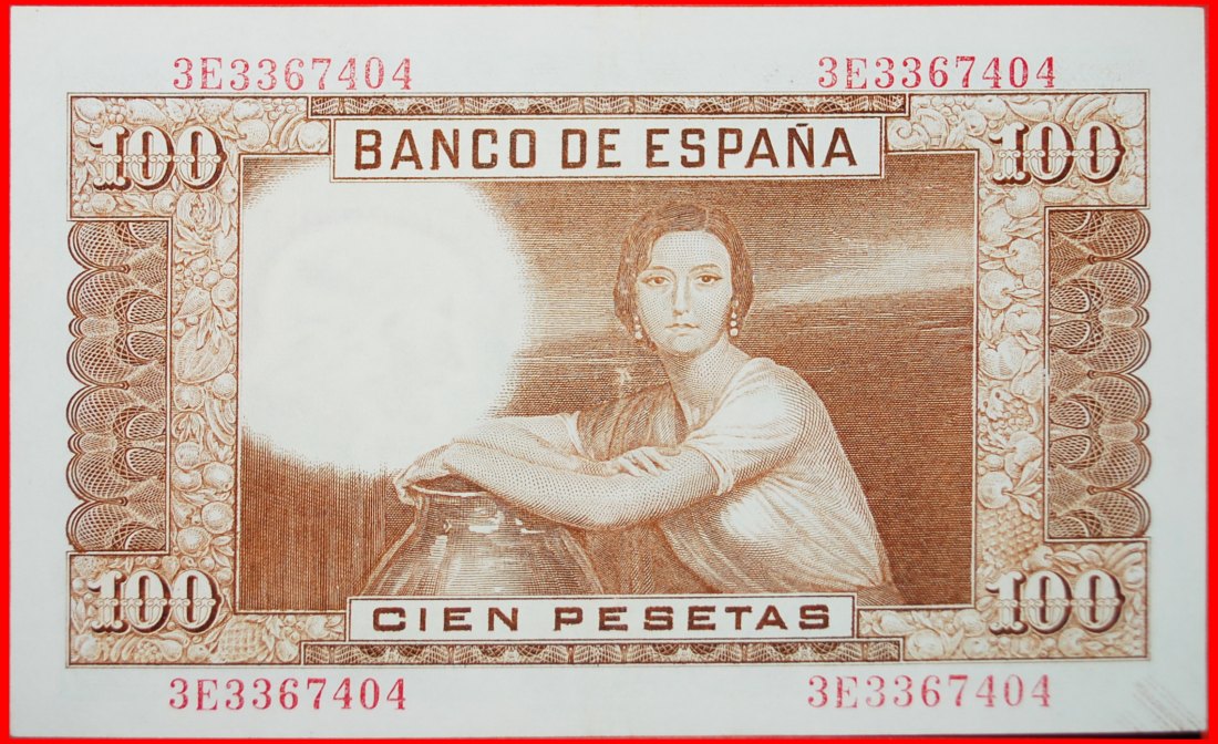  √ TORRES (1874-1930): SPANIEN ★ 100 PESETAS 1953 KNACKIG!   