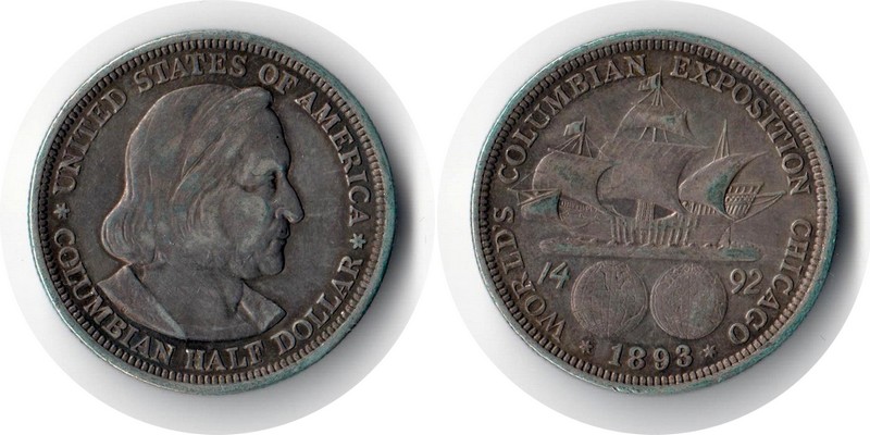  USA  Half Dollar  1893  FM-Frankfurt Feingewicht: 11,25g Silber  schön   