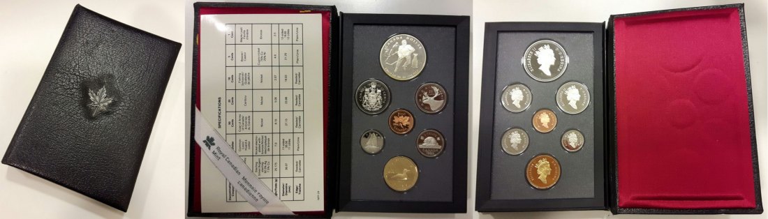  Kanada  Kursmünzensatz  1993  FM-Frankfurt  Polierte Platte mit Folder   
