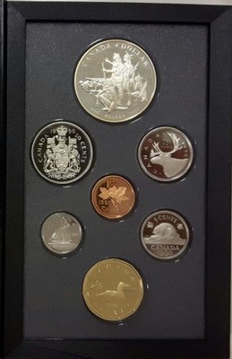  Kanada  Kursmünzensatz  1990  FM-Frankfurt  Polierte Platte mit Folder   