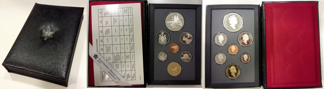  Kanada  Kursmünzensatz  1990  FM-Frankfurt  Polierte Platte mit Folder   