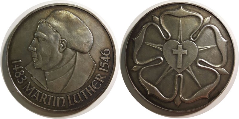  Deutschland Medaille  Martin Luther   FM-Frankfurt Feingewicht: 29,55g Silber   