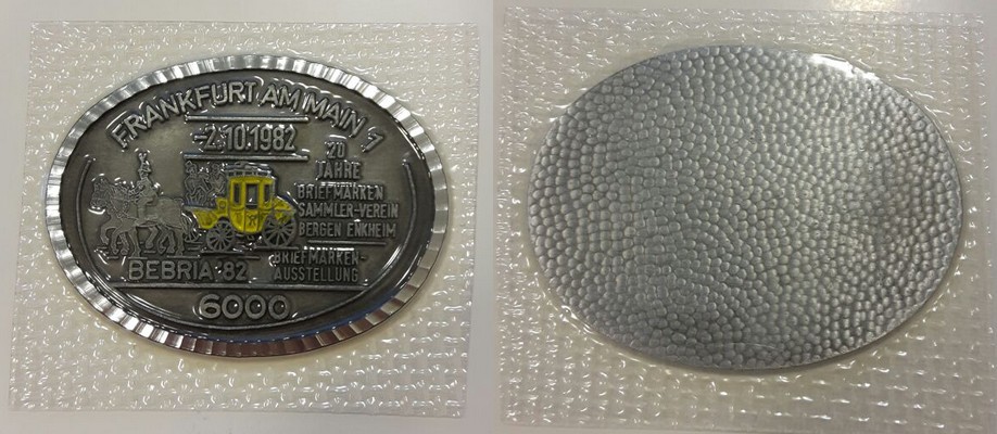  Deutschland Medaille 1982 20 J. Briefmarken Verein Bergen Enkheim   FM-Frankfurt Gewicht: ca. 39g   