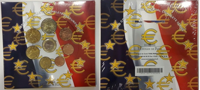  Frankreich  Euro-Kursmünzensatz 2004  FM-Frankfurt verschweisst   