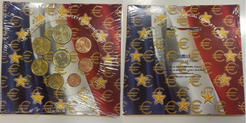  Frankreich  Euro-Kursmünzensatz 2003    FM-Frankfurt verschweisst   