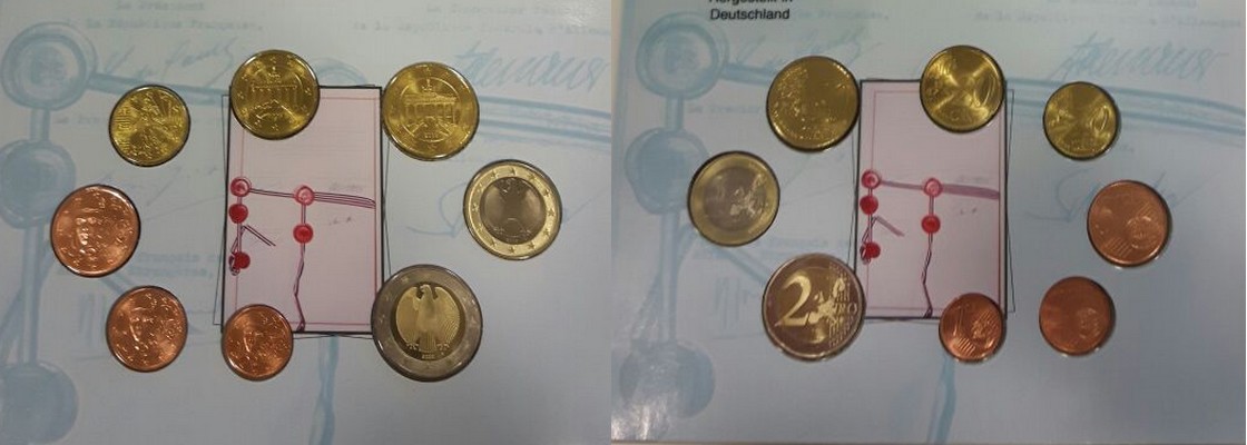  /Deutschland/Frankreich  Euro-Kursmünzensatz  2003   FM-Frankfurt   