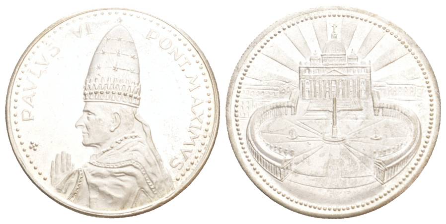  versilberte Medaille o.J.; 15,51 g; Ø 35 mm   