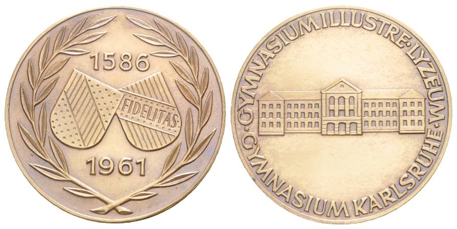  Bronzemedaille 1961; 21,80 g; Ø 40 mm, in Orig. Etui   