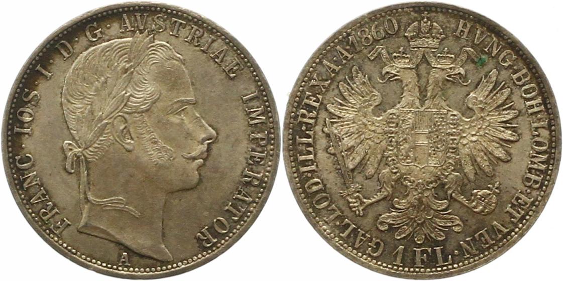  8831 Österreich Gulden Silber 1860 A   