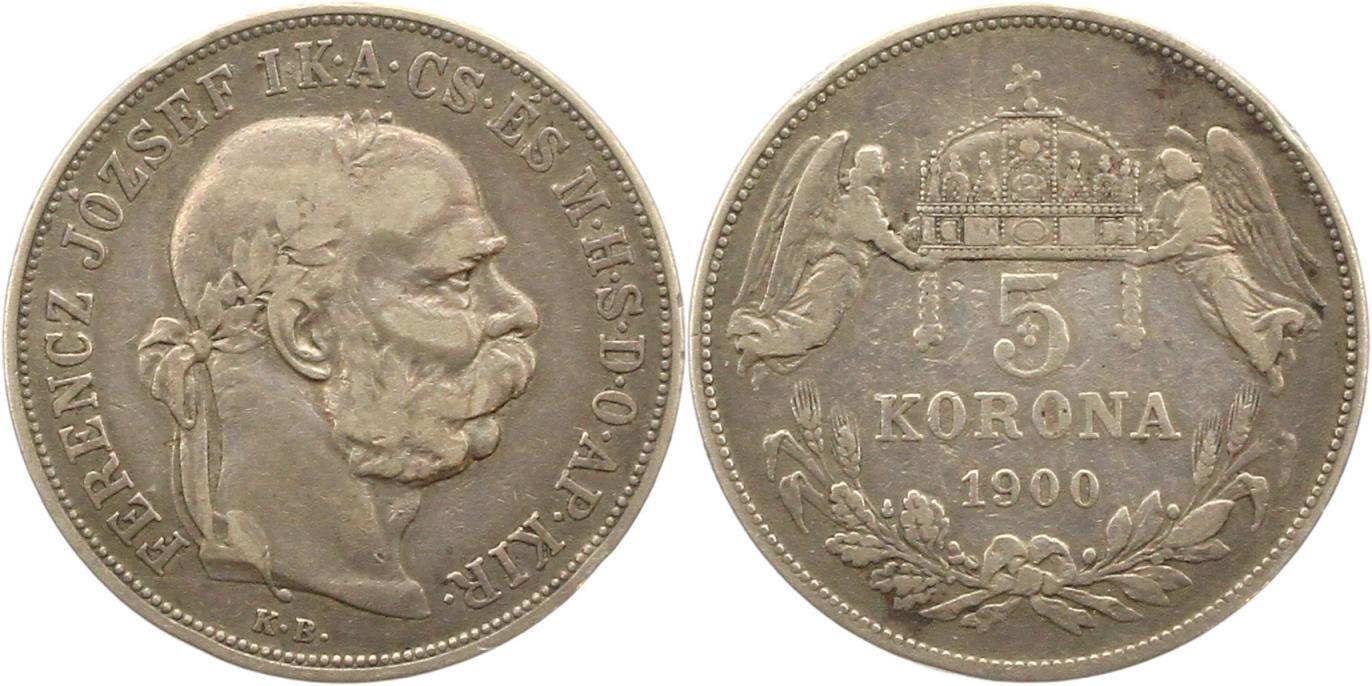  8836 Österreich  Silber 5 Kronen 1900   