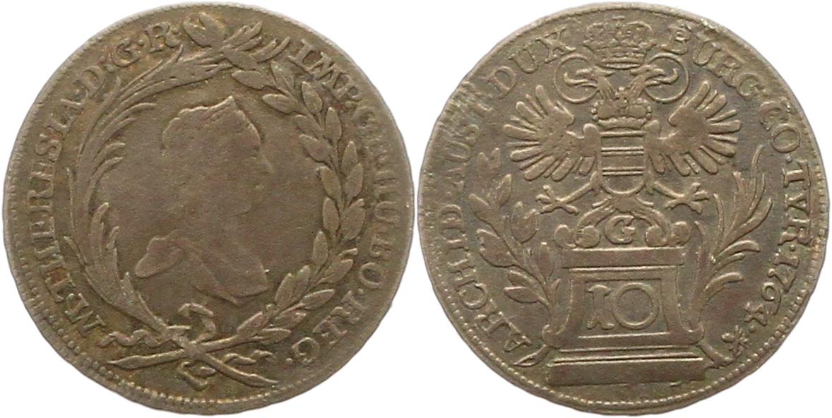  8843 Österreich 10 Kreuzer 1764   