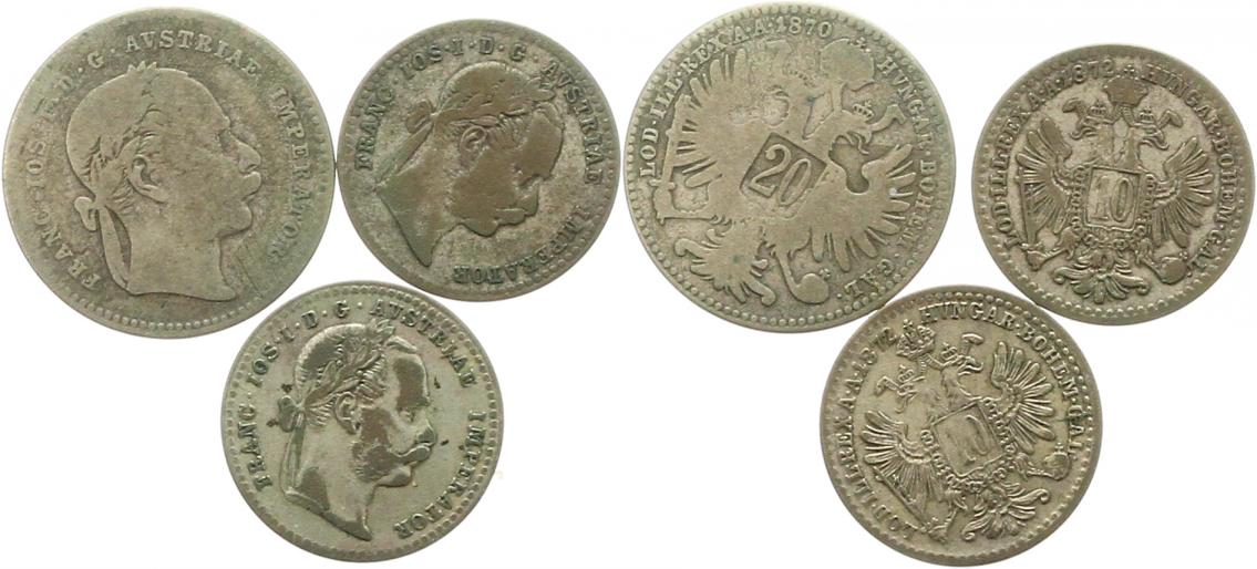  8847 Österreich Lot von 3 Silbermünzen   