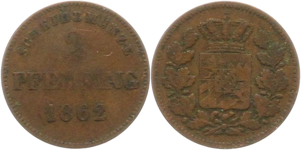  8856 Bayern 2 Pfennig 1862   