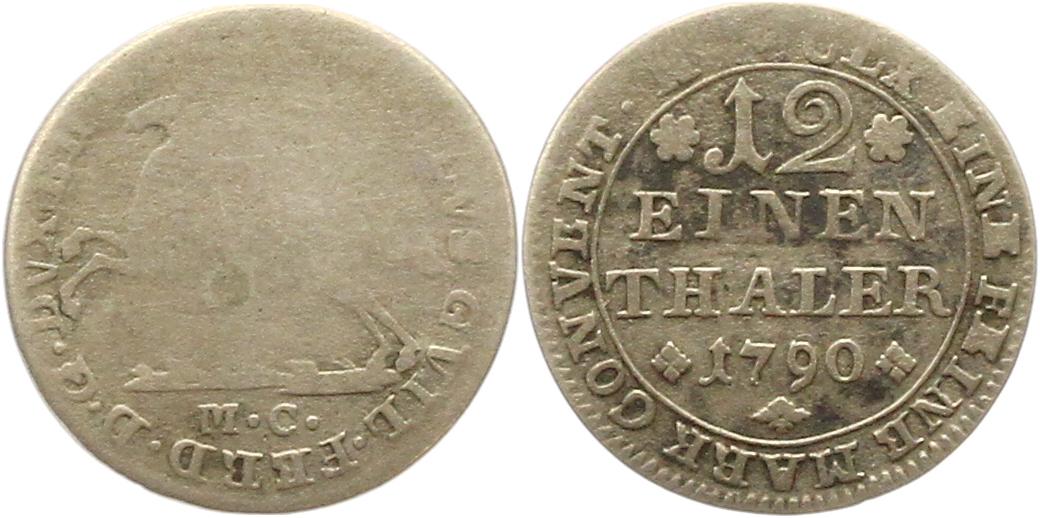  8876 Braunschweig  1/12 Taler 1790   