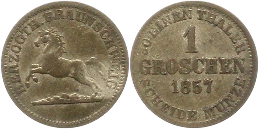  8878 Braunschweig  1 Groschen 1857   
