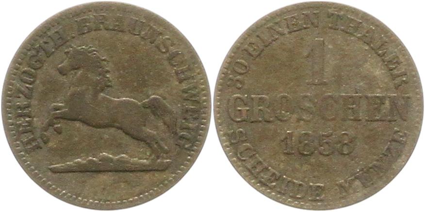  8879 Braunschweig  1 Groschen 1858   