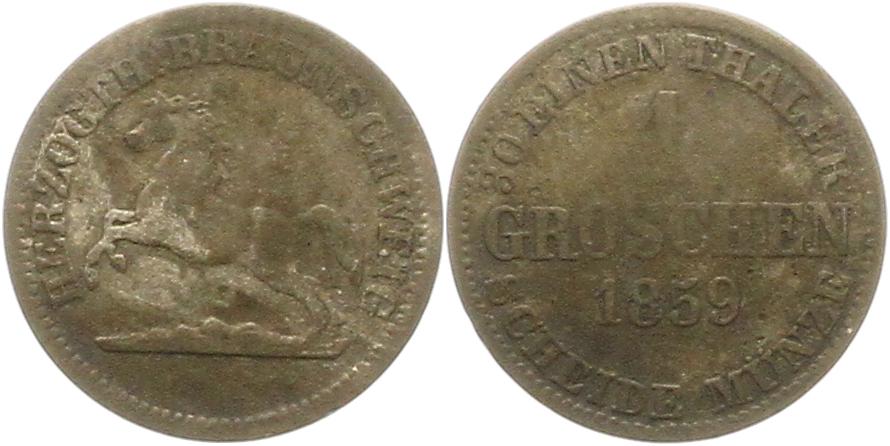 8880 Braunschweig  1 Groschen 1859   