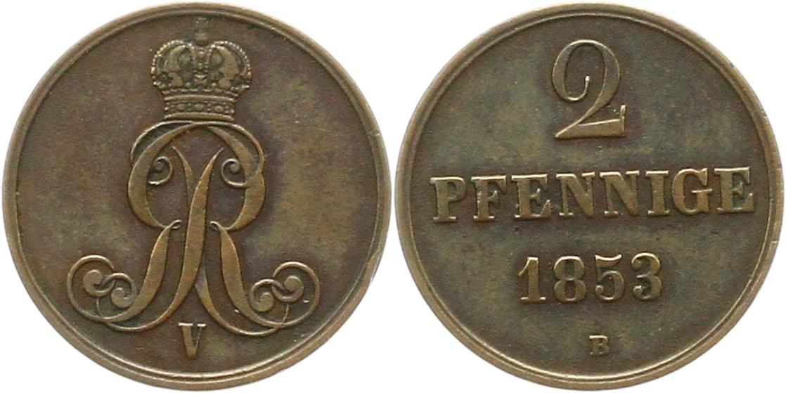  8887 Hannover 2 Pfennig 1853   