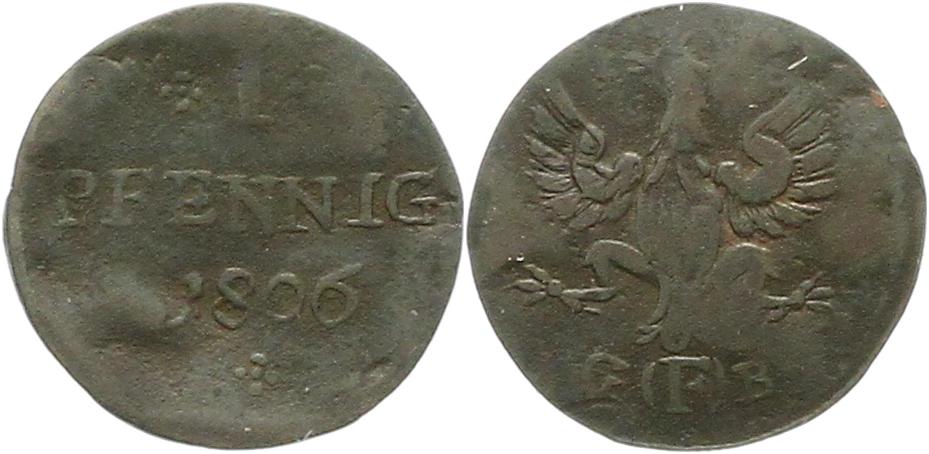  9045 Frankfurt Pfennig 1806   